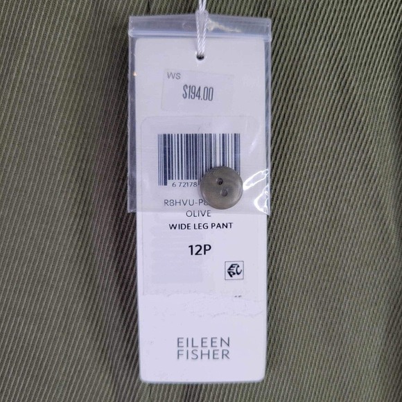 Eileen Fisher Wide Leg Pants Trouser Tencel Stretch Size 12 P Pockets Twill New - Picture 7 of 10